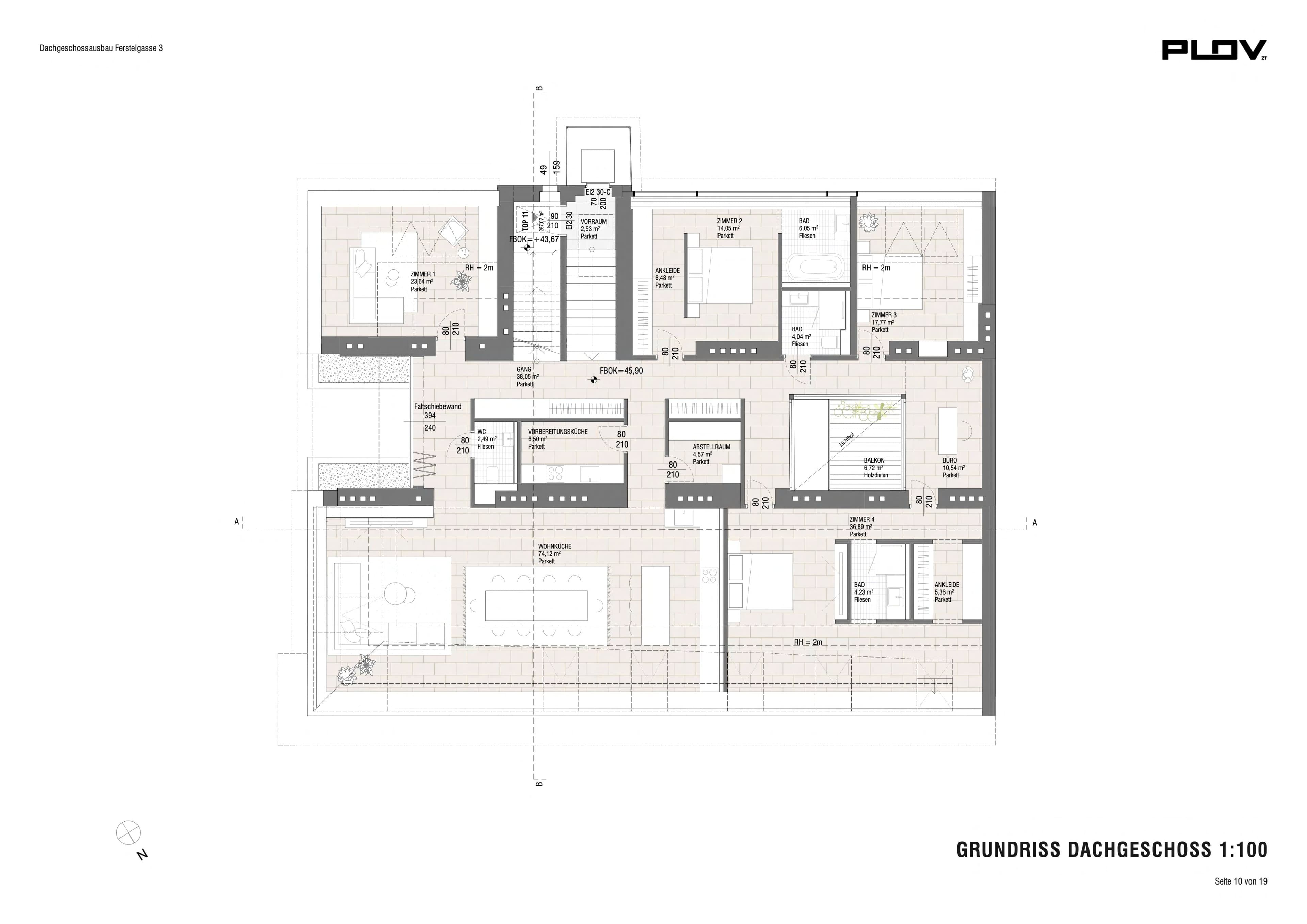 Grundriss der Wohnung